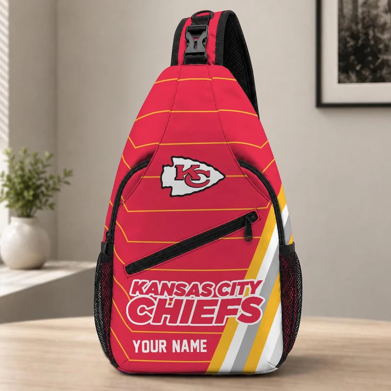 ELITE EDITION - NEW CUSTOMIZED NFL01 KCC KANSAS CITY CHIEFS SLING BAG