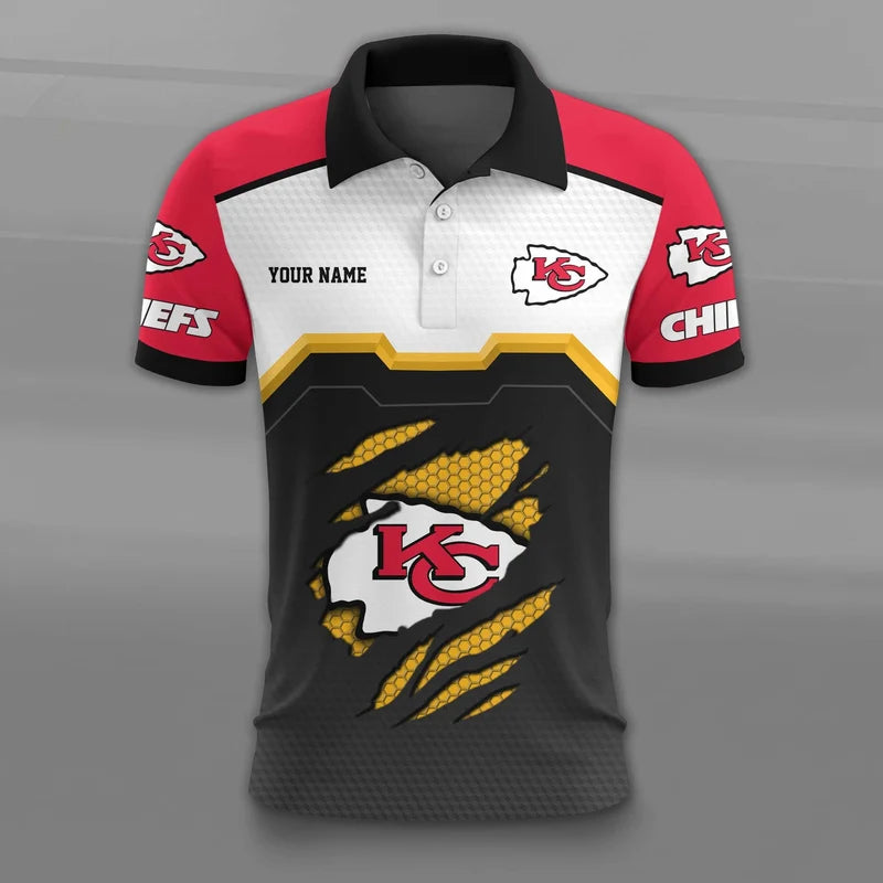 VIRAL EDITION - NEW CUSTOMIZED NFL01 KCC KANSAS CITY CHIEFS T-SHIRT, POLO SHIRT, ZIP POLO SHIRT, SWEATSHIRT, HOODIE & ZIP HOODIE