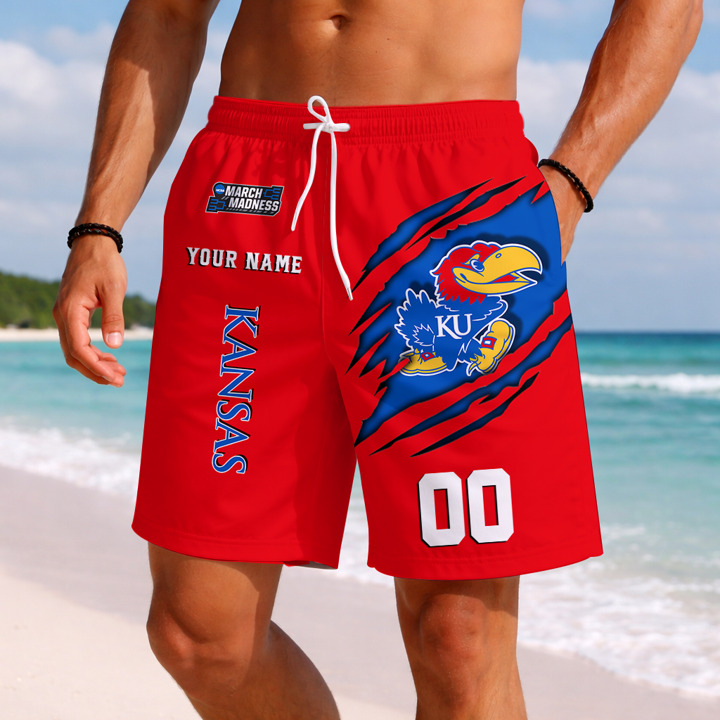 LIMITED DROP - NEW CUSTOMIZED | NCAA MAM01 KSJ KS JAYHAWKS SHORT PANTS