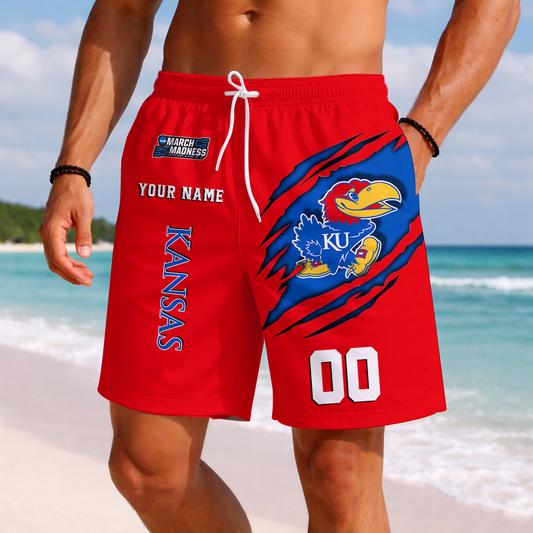 LIMITED DROP - NEW CUSTOMIZED | NCAA MAM01 KSJ KS JAYHAWKS SHORT PANTS