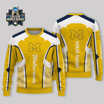 LIMITED EDITION - NEW CUSTOMIZED NCAA CWS01 MIW MICHIGAN WOLVERINES UGLY SWEATER
