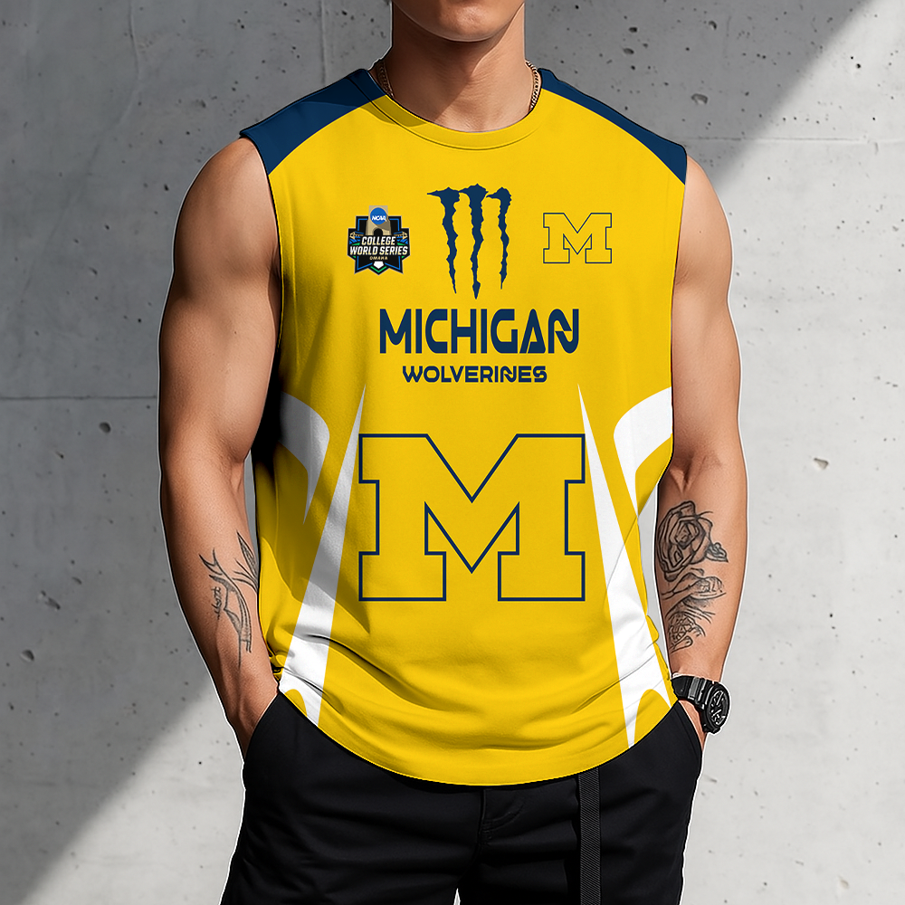 ACTIVE OFFER - NEW CUSTOMIZED | NCAA CWS01 MIW MI WOLVERINES MEN'S GYM SHIRT