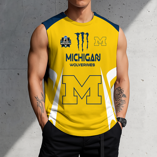 ACTIVE OFFER - NEW CUSTOMIZED | NCAA CWS01 MIW MI WOLVERINES MEN'S GYM SHIRT