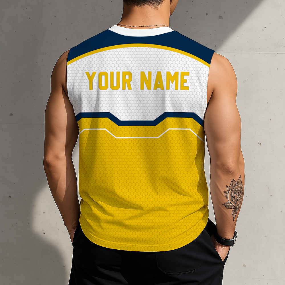 LIMITED EDITION - NEW CUSTOMIZED NCAA CWS01 MIW MICHIGAN WOLVERINES MEN'S GYM SHIRT