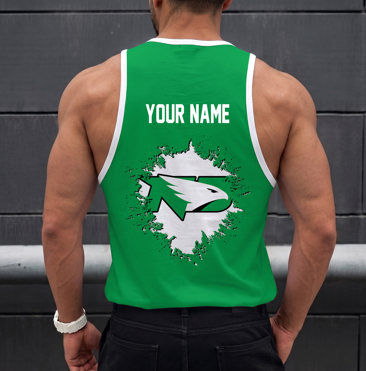 EXCLUSIVE EDITION - NEW CUSTOMIZED NCAA MFF01 NFH NORTH DAKOTA FIGHTING HAWKS UNISEX TANK TOP