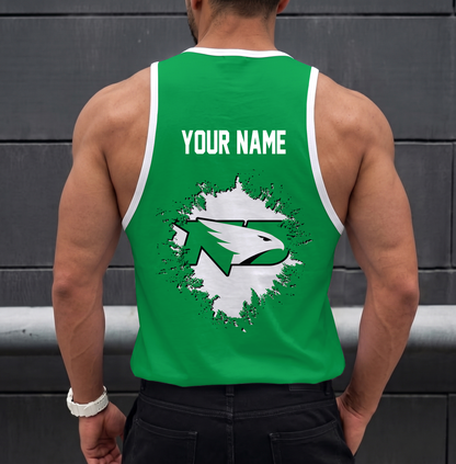 EXCLUSIVE EDITION - NEW CUSTOMIZED NCAA MFF01 NFH NORTH DAKOTA FIGHTING HAWKS UNISEX TANK TOP