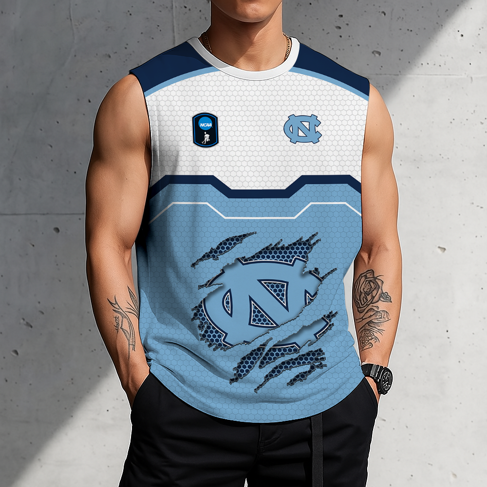 LIMITED EDITION - NEW CUSTOMIZED NCAA CFH01 NTH NORTH CAROLINA TAR HEELS MEN'S GYM SHIRT