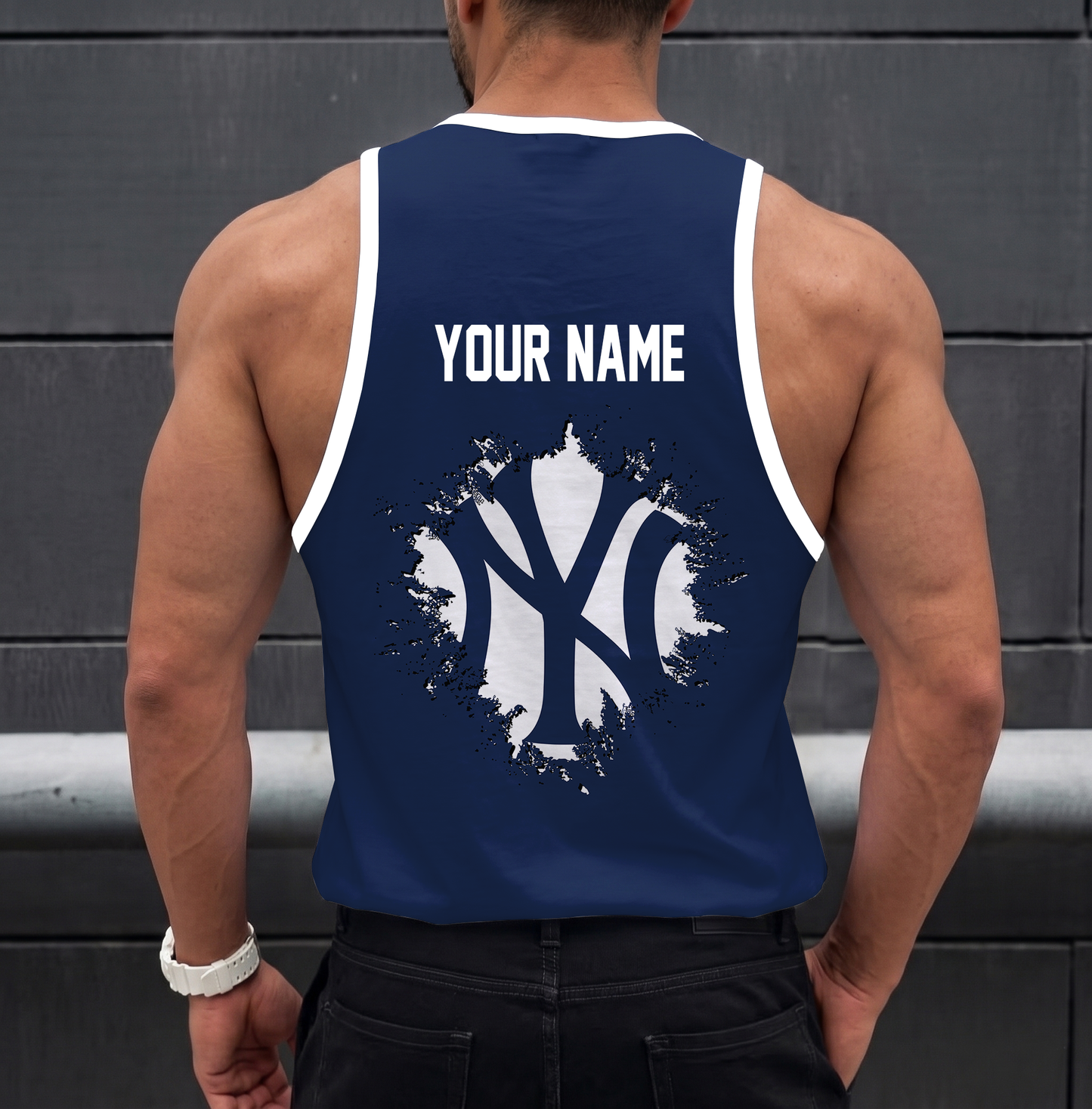 FINAL SALE - NEW CUSTOMIZED MLB01 NYY NEW YORK YANKEES UNISEX TANK TOP