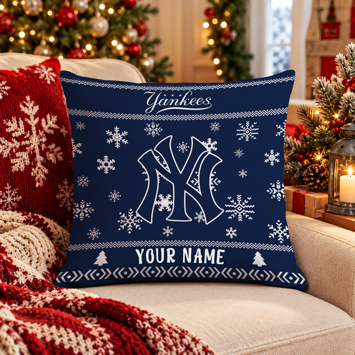 FINAL SALE - NEW PERSONALIZED MLB01 NYY NEW YORK YANKEES PILLOW CASE