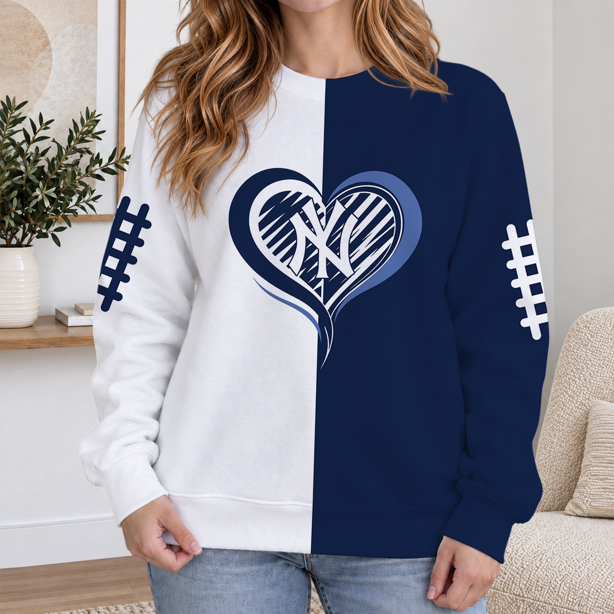 SPECIAL EDITION - NEW CUSTOMIZED MLB01 NYY NEW YORK YANKEES RIBBED HOODIE & SWEATSHIRT