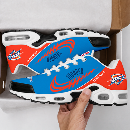 LIMITED EDITION - NEW CUSTOMIZED NBA01 OCT OKLAHOMA CITY THUNDER AIR MAX PLUS SNEAKERS
