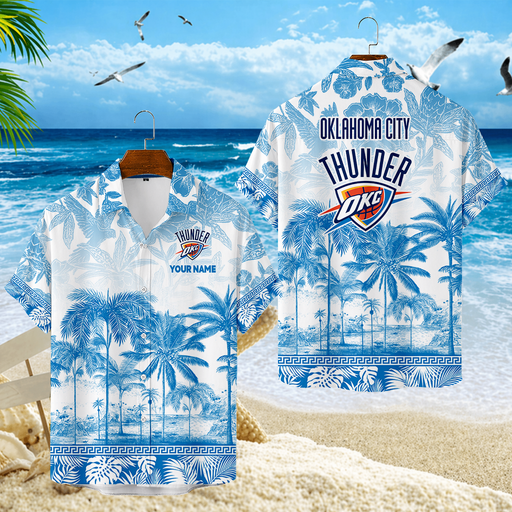 FINAL SALE - NEW CUSTOMIZED NBA01 OCT OKLAHOMA CITY THUNDER UNISEX HAWAIIAN SHIRT