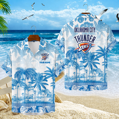 FINAL SALE - NEW CUSTOMIZED NBA01 OCT OKLAHOMA CITY THUNDER UNISEX HAWAIIAN SHIRT