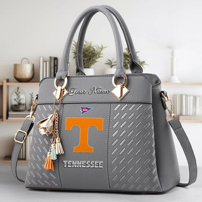 LIMITED EDITION - NEW CUSTOMIZED NCAA FBS01 TNV TN VOLUNTEERS ZIP HANDBAG MULTICOLOR