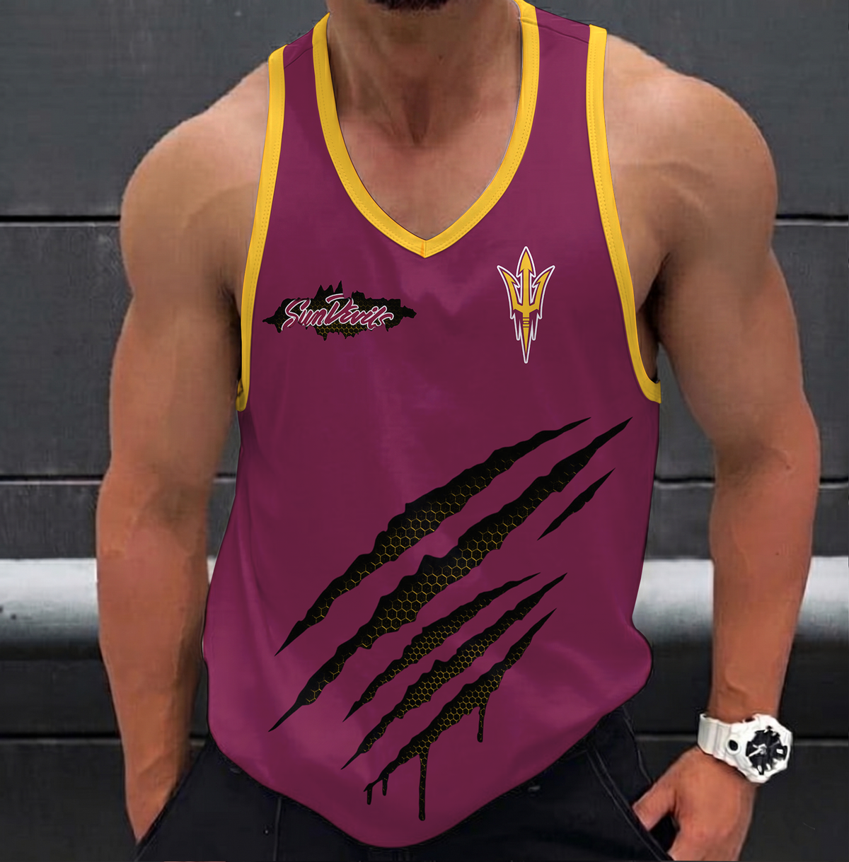 SPECIAL EDITION - NEW CUSTOMIZED NCAA CWS02 ASS ARIZONA STATE SUN DEVILS UNISEX TANK TOP