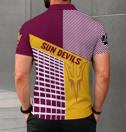LIMITED EDITION - NEW CUSTOMIZED NCAA CWS02 ASS ARIZONA STATE SUN DEVILS POLO SHIRT