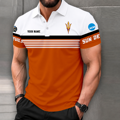 LIMITED EDITION - NEW CUSTOMIZED NCAA CWS02 ASS ARIZONA STATE SUN DEVILS POLO SHIRT