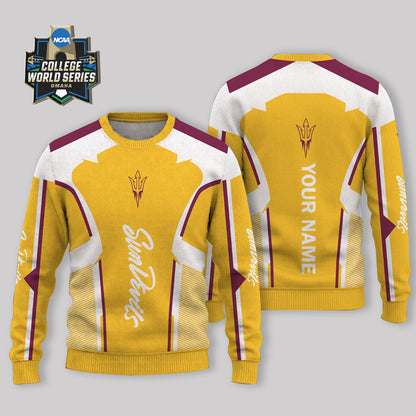 LIMITED EDITION - NEW CUSTOMIZED NCAA CWS02 ASS ARIZONA STATE SUN DEVILS UGLY SWEATER