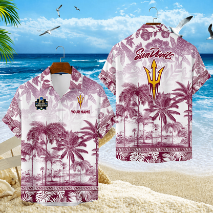 LIMITED EDITION - NEW CUSTOMIZED CWS02 ASS ARIZONA STATE SUN DEVILS UNISEX HAWAIIAN SHIRT