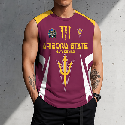 ACTIVE OFFER - NEW CUSTOMIZED | NCAA CWS02 ASS AS SUN DEVILS MEN'S GYM SHIRT
