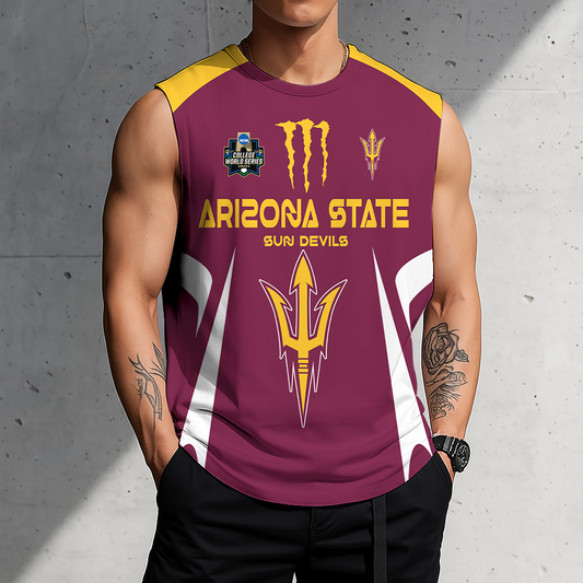 ACTIVE OFFER - NEW CUSTOMIZED | NCAA CWS02 ASS AS SUN DEVILS MEN'S GYM SHIRT