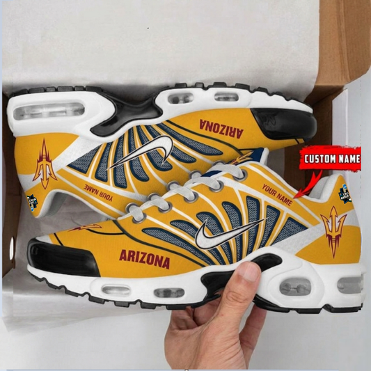 ELITE EDITION - NEW CUSTOMIZED NCAA CWS02 ASS AS SUN DEVILS UNISEX AIR MAX PLUS SNEAKERS