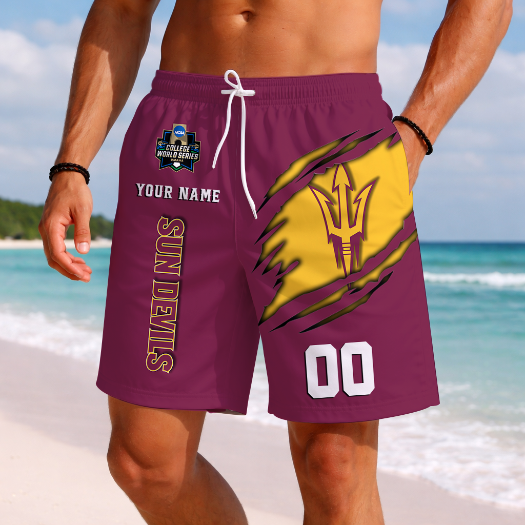 LIMITED DROP - NEW CUSTOMIZED | NCAA CWS02 ASS AS SUN DEVILS SHORT PANTS