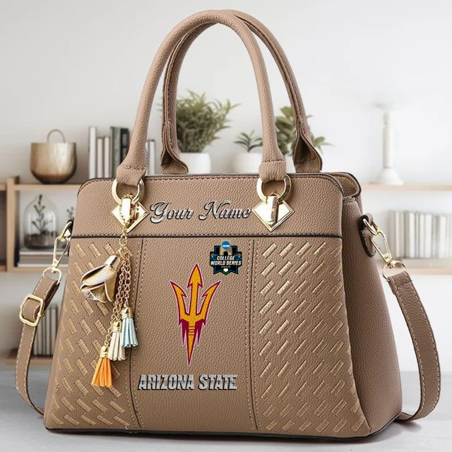 VIRAL EDITON - NEW CUSTOMIZED NCAA CWS02 ASS AS SUN DEVILS ZIP HANDBAG MULTICOLOR