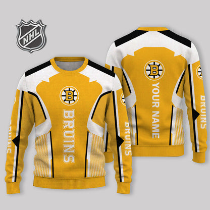 LIMITED EDITION - NEW CUSTOMIZED NHL02 BTB BOSTON BRUINS UGLY SWEATER