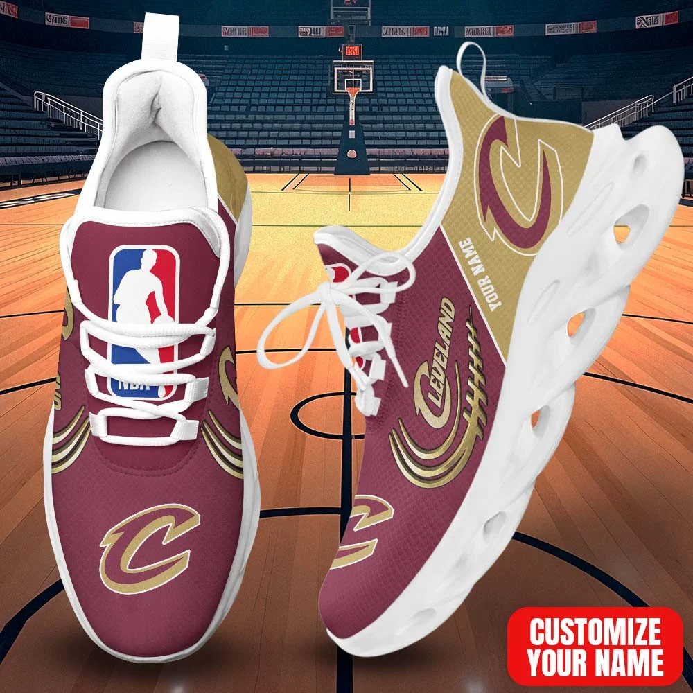 FINAL SALE - NEW CUSTOMIZED NBA02 CCA CLEVELAND CAVALIERS PREMIUM CLUNKY SNEAKERS