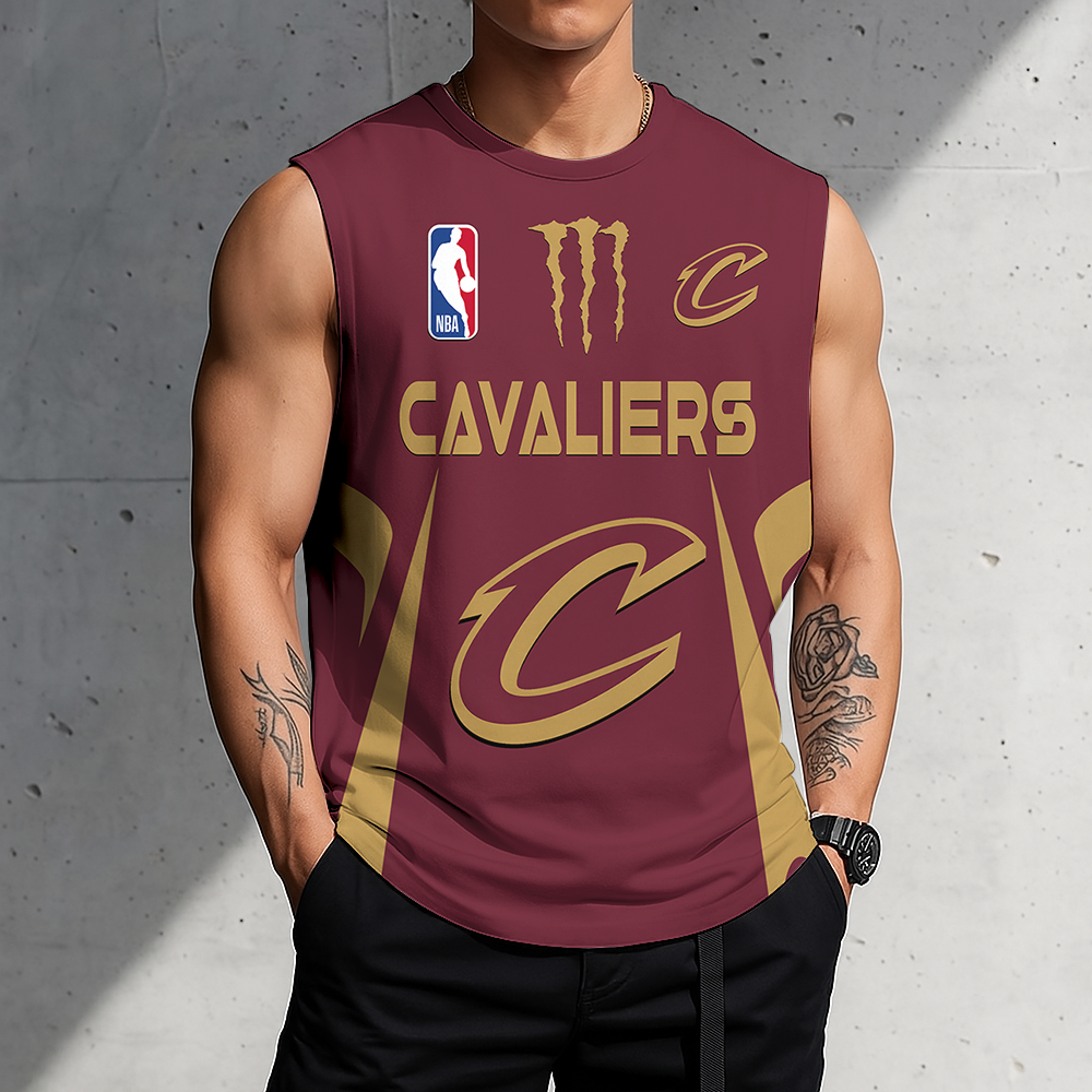 FINAL SALE - NEW CUSTOMIZED NBA02 CCA CLEVELAND CAVALIERS MEN'S GYM SHIRT