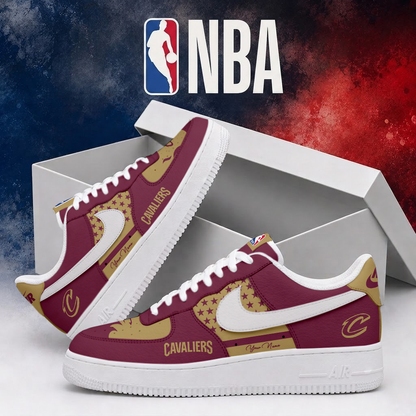 FINAL SALE - NEW CUSTOMIZED NBA02 CCA CLEVELAND CAVALIERS AF1 SHOES
