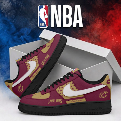 FINAL SALE - NEW CUSTOMIZED NBA02 CCA CLEVELAND CAVALIERS AF1 SHOES