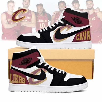 FINAL SALE - NEW CUSTOMIZED NBA02 CCA CLEVELAND CAVALIERS AIR JORDAN SNEAKERS