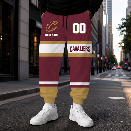 ELITE EDITION - NEW CUSTOMIZED NBA02 CCA CLEVELAND CAVALIERS SWEATPANTS