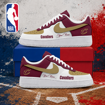 FINAL SALE - NEW CUSTOMIZED NBA02 CCA CLEVELAND CAVALIERS AF1 SNEAKERS