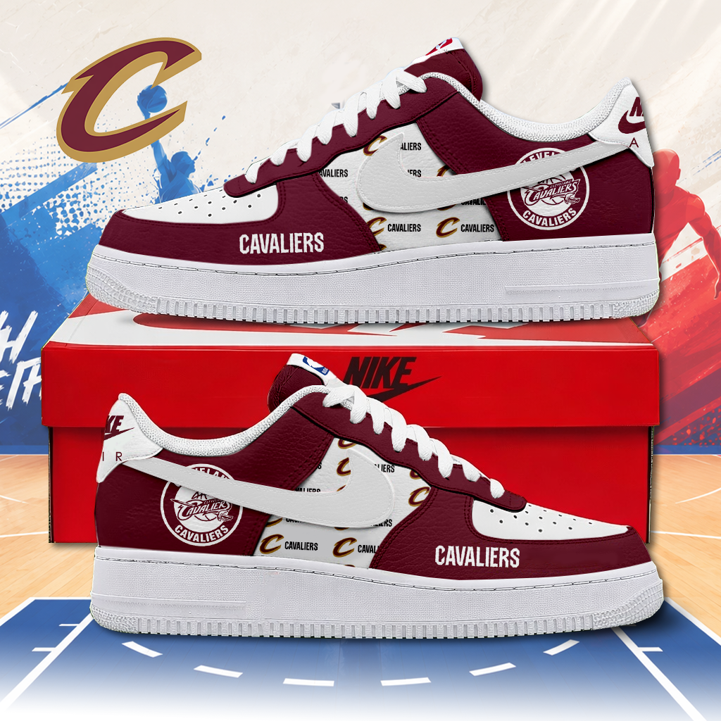 FINAL SALE - NEW CUSTOMIZED NBA02 CCA CLEVELAND CAVALIERS AF1 SNEAKERS