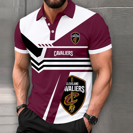 FINAL SALE - NEW CUSTOMIZED NBA02 CCA CLEVELAND CAVALIERS POLO SHIRT, ZIP POLO SHIRT & T-SHIRTS