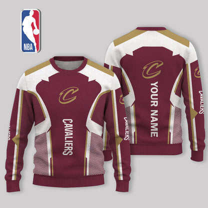 LIMITED EDITION - NEW CUSTOMIZED NBA02 CCA CLEVELAND CAVALIERS UGLY SWEATER