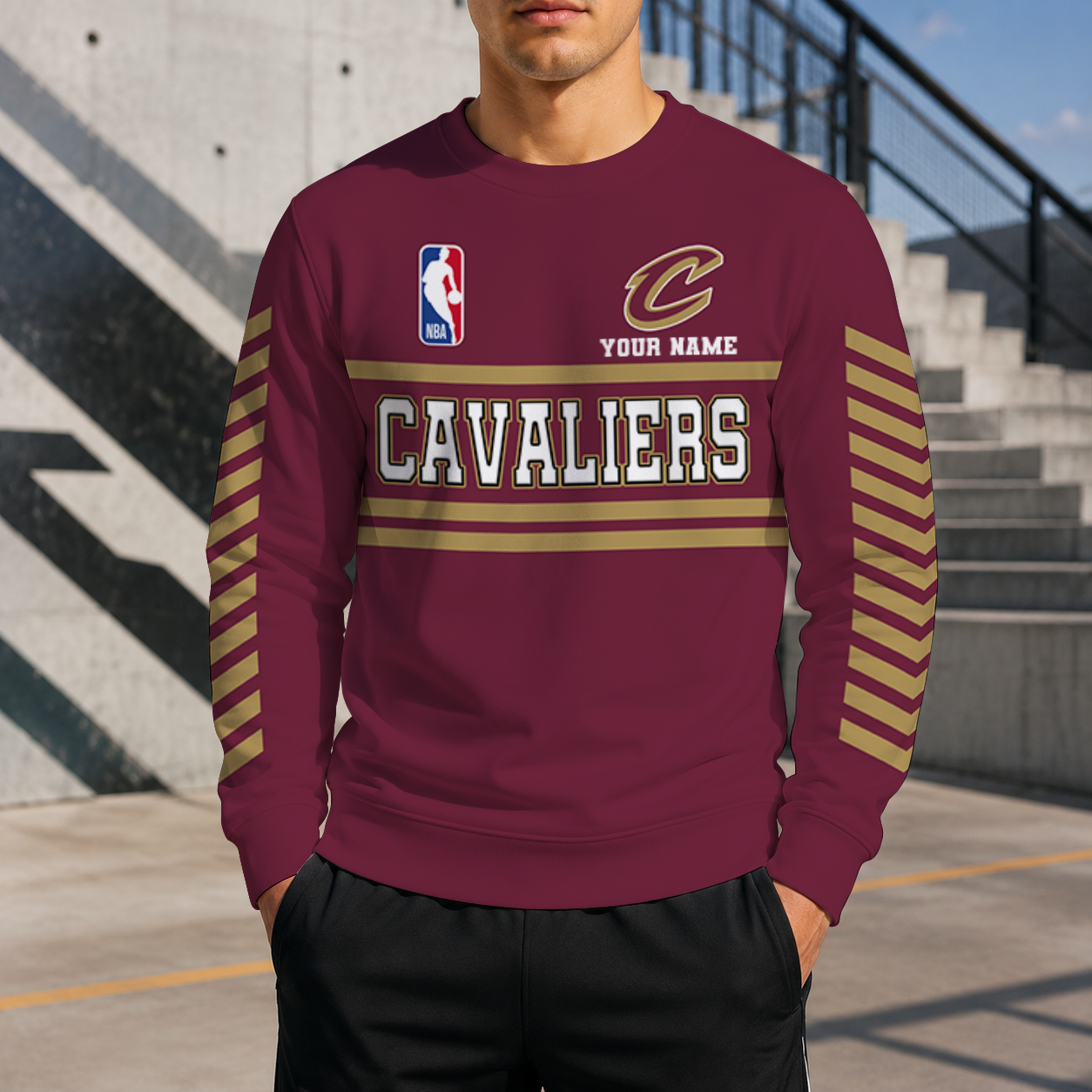 FINAL SALE - NEW CUSTOMIZED NBA02 CCA CLEVELAND CAVALIERS UNISEX SWEATSHIRT