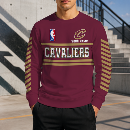 FINAL SALE - NEW CUSTOMIZED NBA02 CCA CLEVELAND CAVALIERS UNISEX SWEATSHIRT