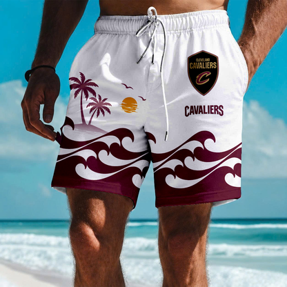 FINAL SALE - NEW CUSTOMIZED NBA02 CCA CLEVELAND CAVALIERS SHORT PANTS