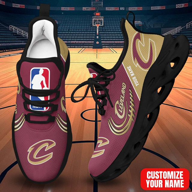FINAL SALE - NEW CUSTOMIZED NBA02 CCA CLEVELAND CAVALIERS PREMIUM CLUNKY SNEAKERS