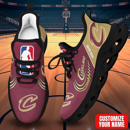 FINAL SALE - NEW CUSTOMIZED NBA02 CCA CLEVELAND CAVALIERS PREMIUM CLUNKY SNEAKERS