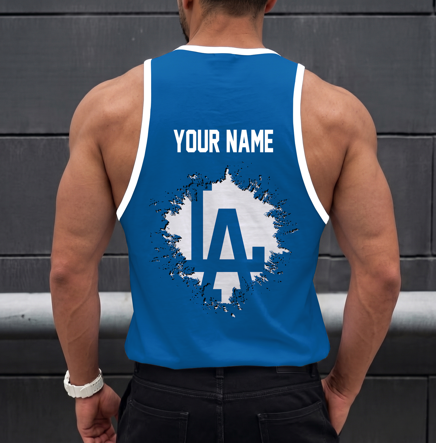 FINAL SALE - NEW CUSTOMIZED MLB02 LOS ANGELES DODGERS UNISEX TANK TOP