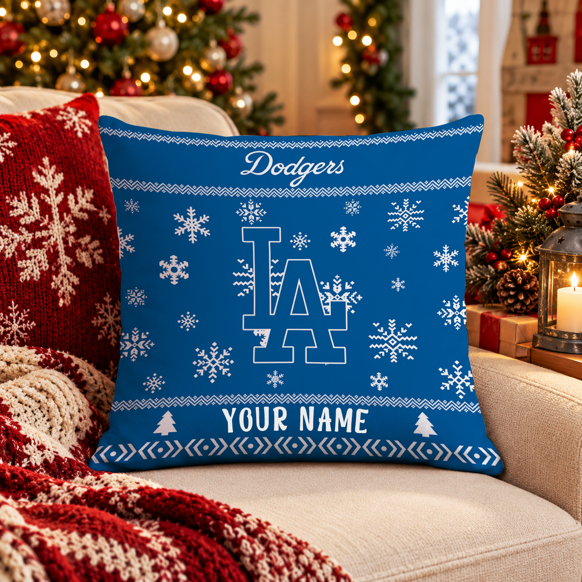 FINAL SALE - NEW PERSONALIZED MLB02 LAD LOS ANGELES DODGERS PILLOW CASE