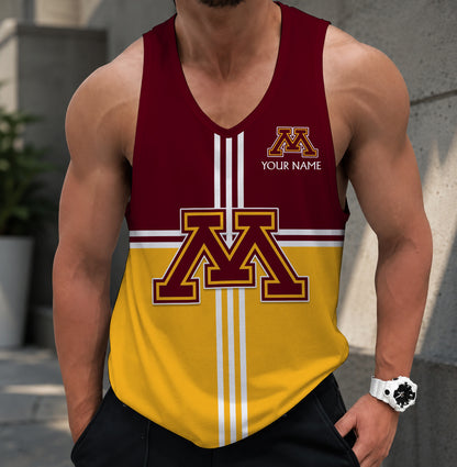 EXCLUSIVE EDITION - NEW CUSTOMIZED NCAA MFF02 MGG MINNESOTA GOLDEN GOPHERS UNISEX TANK TOP
