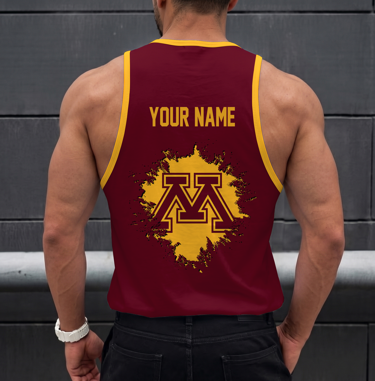 EXCLUSIVE EDITION - NEW CUSTOMIZED NCAA MFF02 MGG MINNESOTA GOLDEN GOPHERS UNISEX TANK TOP