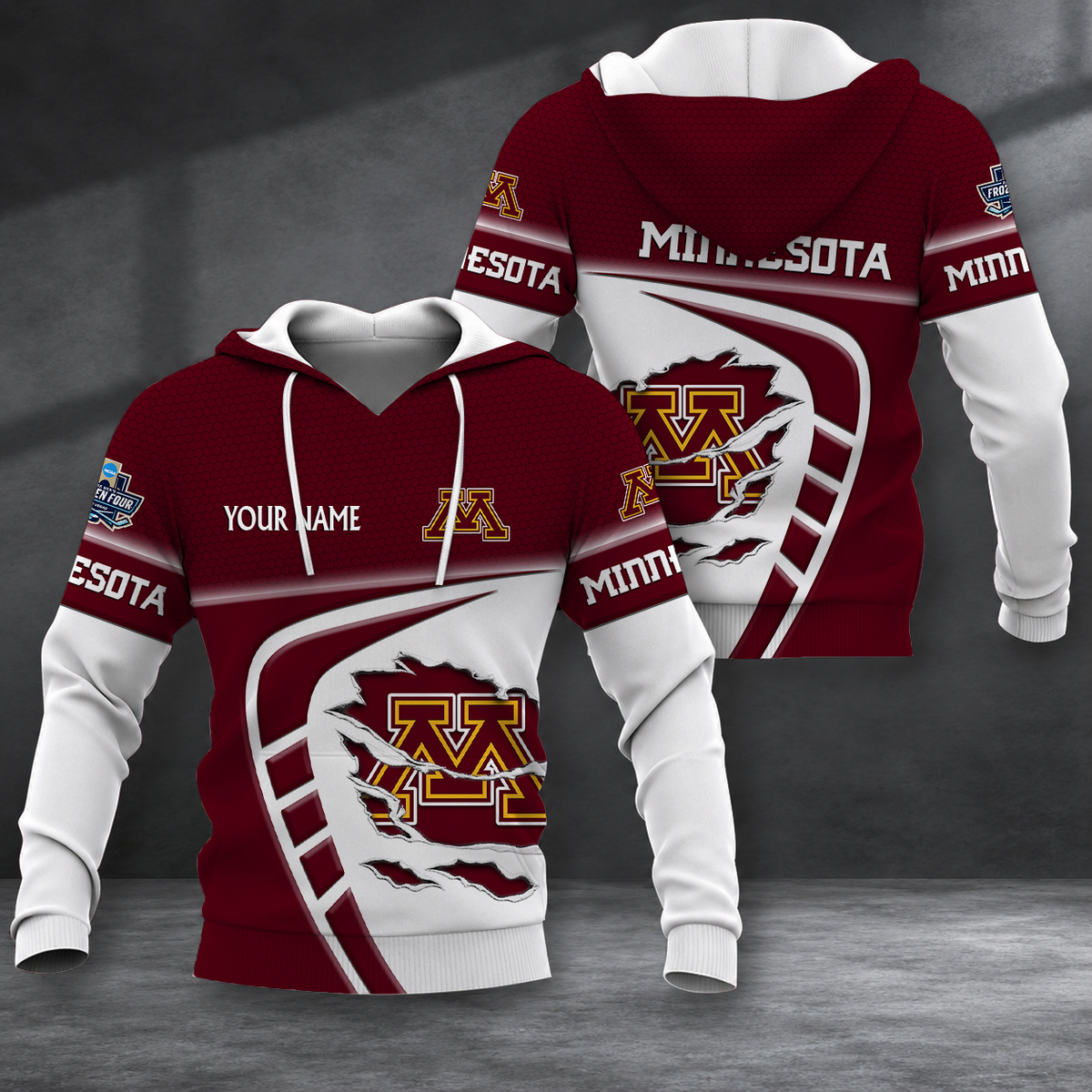 ELITE EDITION - NEW CUSTOMIZED NCAA MFF02 MGG MINNESOTA GOLDEN GOPHERS HOODIE, ZIP HOODIE, T-SHIRT, POLO SHIRT, ZIP POLO SHIRT & SWEATSHIRT
