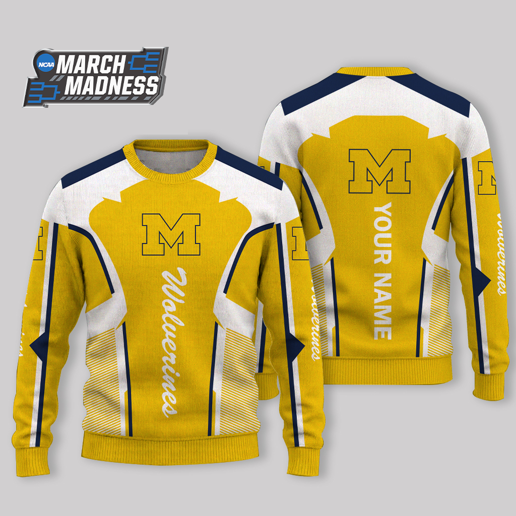 LIMITED EDITION - NEW CUSTOMIZED NCAA MAM02 MIW MICHIGAN WOLVERINES UGLY SWEATER